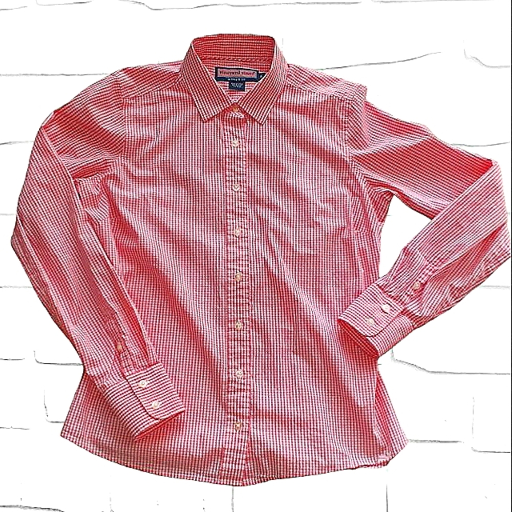 - VINEYARD VINES by Shep & Ian BUTTON DOWN Size 4 CHECKERED SHIRT
